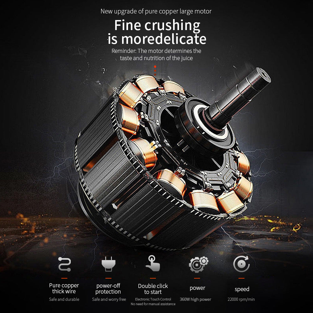 HD-10 Portable Blender | 6000 mAh | 360 W High-Power | BPA-Free | IPX7 Waterproof